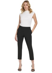 Calvin Klein Women's X-Fit Cropped Slim Leg Pants - Black