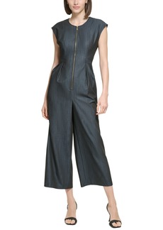 Calvin Klein Women's Zip-Front Cap-Sleeve Jumpsuit