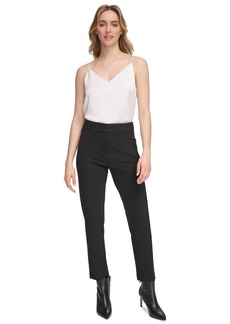 Calvin Klein Women's Zip-Pocket Skinny Ankle Pants - Black