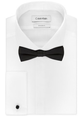 Calvin Klein X Men's Extra-Slim Fit Formal White French Cuff Tuxedo Dress Shirt & Pre-Tied Solid Bow Tie Set