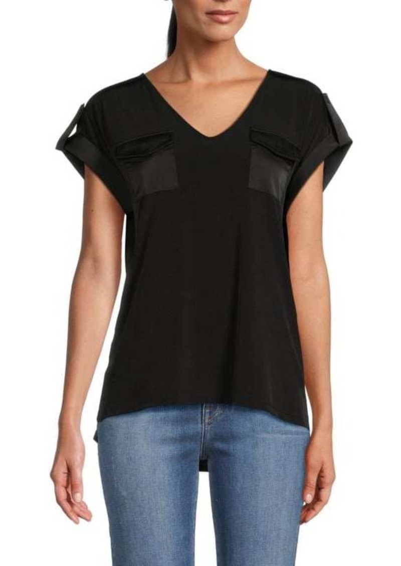 Calvin Klein Cap Sleeve Epaulet Top