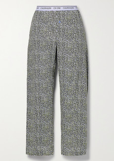 Calvin Klein Ck One Leopard-print Cotton-jersey Pajama Pants