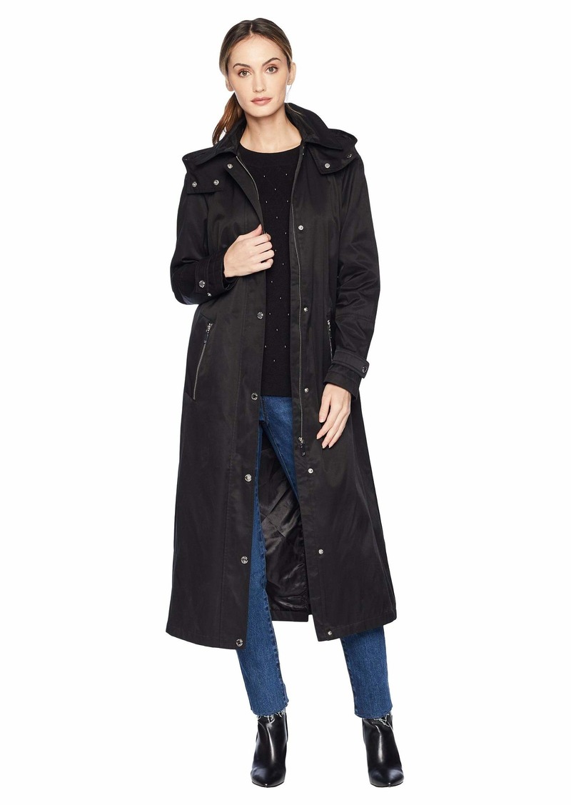calvin klein classic hooded trench coat