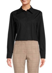 Calvin Klein Collared Crop Shirt