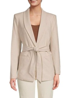 Calvin Klein Collarless Belted Blazer