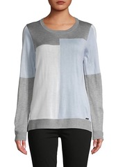 Calvin Klein Colorblock Long-Sleeve Sweater