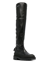 Calvin Klein combat knee-length boot