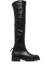 Calvin Klein combat knee-length boot