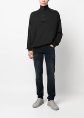 Calvin Klein cotton-blend quarter-zip jumper