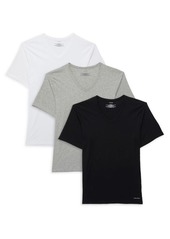 Calvin Klein Cotton Classics 3-Pack Slim Fit V Neck Undershirts