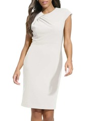 Calvin Klein Crepe Asymmetric Sheath Dress