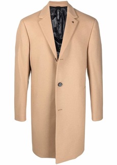 Calvin Klein Crombie wool-blend single-breasted coat