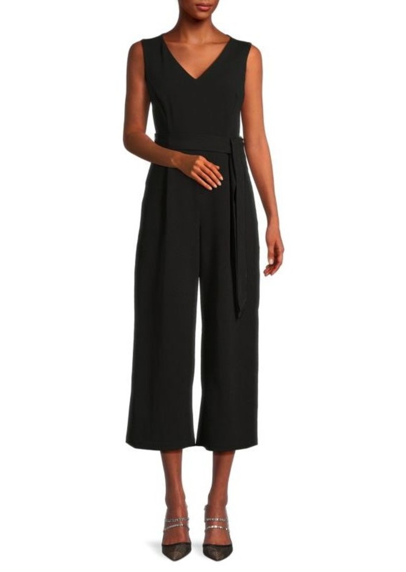 Calvin Klein Cropped Belted Jumpsuit