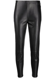 Calvin Klein cropped faux-leather leggings