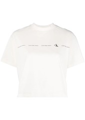 Calvin Klein cropped logo-print T-shirt