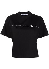 Calvin Klein cropped logo-print T-shirt