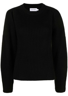 Calvin Klein cut-out ribbed wool jumper