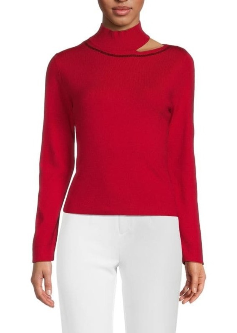 Calvin Klein Cutout Mockneck Sweater