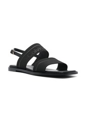 Calvin Klein debossed-logo leather sandals