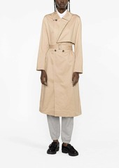 Calvin Klein double-breasted cotton trench coat