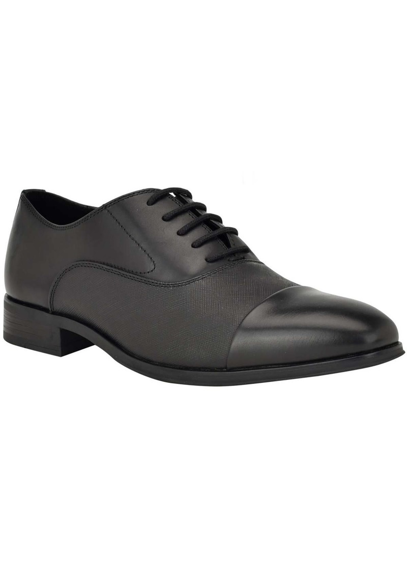 Calvin Klein Drew Mens Leather Lace-Up Oxfords