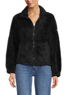 Calvin Klein Drop Shoulder Faux Fur Jacket