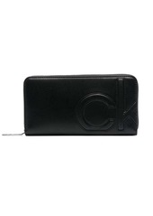 Calvin Klein embossed logo zip-around wallet