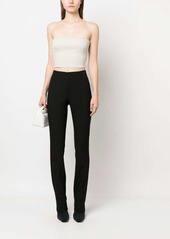 Calvin Klein embroidered-logo high-waist trousers