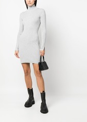 Calvin Klein embroidered-logo roll neck dress