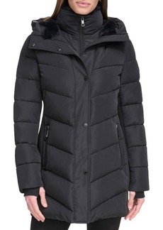 Calvin Klein Faux Fur Trim Puffer Jacket