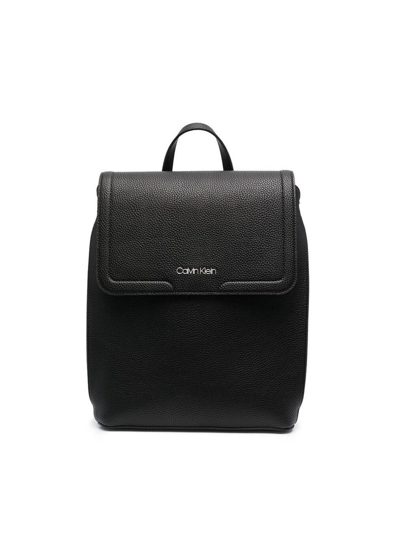 Calvin Klein faux-leather flap backpack | Handbags