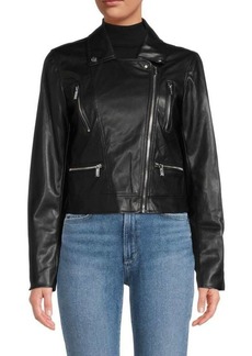 Calvin Klein Faux Leather Moto Jacket