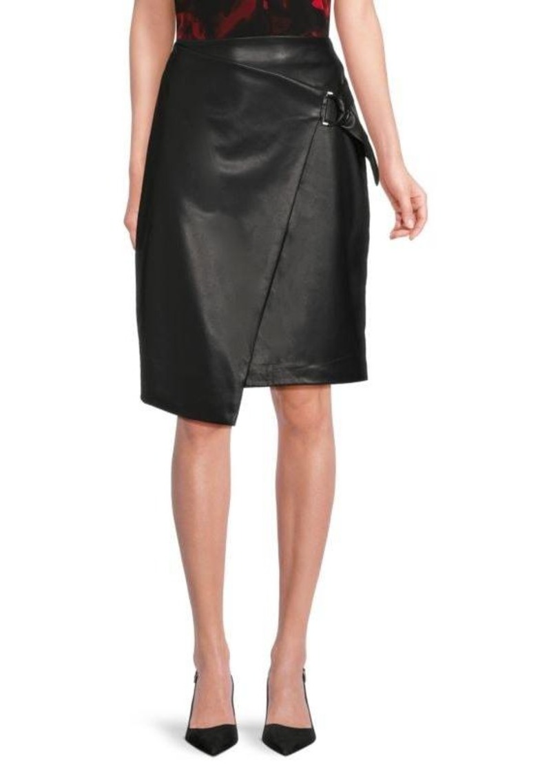 Calvin Klein Faux Leather Skirt