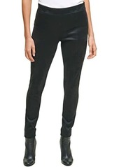 Calvin Klein Faux Suede Pants with Side Zip
