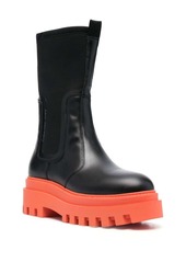 Calvin Klein flatform leather Chelsea boots
