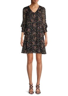 Calvin Klein Floral A-Line Mini Dress