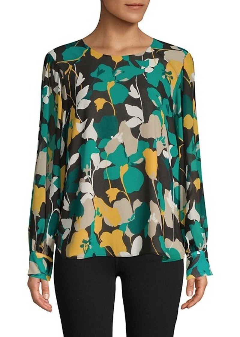 calvin klein floral blouse