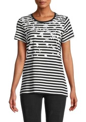 Calvin Klein Floral Striped T-Shirt