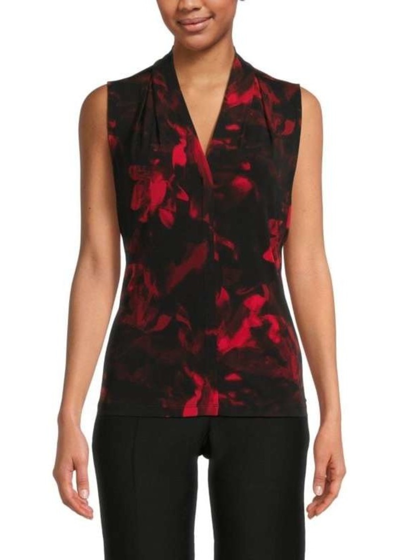 Calvin Klein Floral Surplice Top