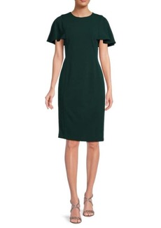 Calvin Klein Flutter Sleeve Sheath Dress