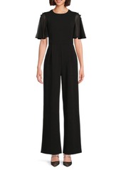 Calvin Klein Flutter Wide Leg Jumpsuit