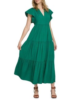 Calvin Klein Gauze Tiered A Line Dress