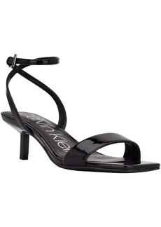 Calvin Klein Gerri Womens Faux Leather Ankle Strap Heels