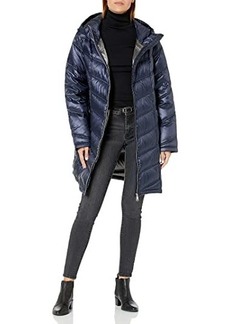 Calvin Klein Hooded Chevron Packable Down Jacket (Standard and Plus)