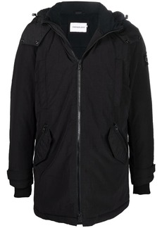 Calvin Klein hooded logo-patch padded jacket