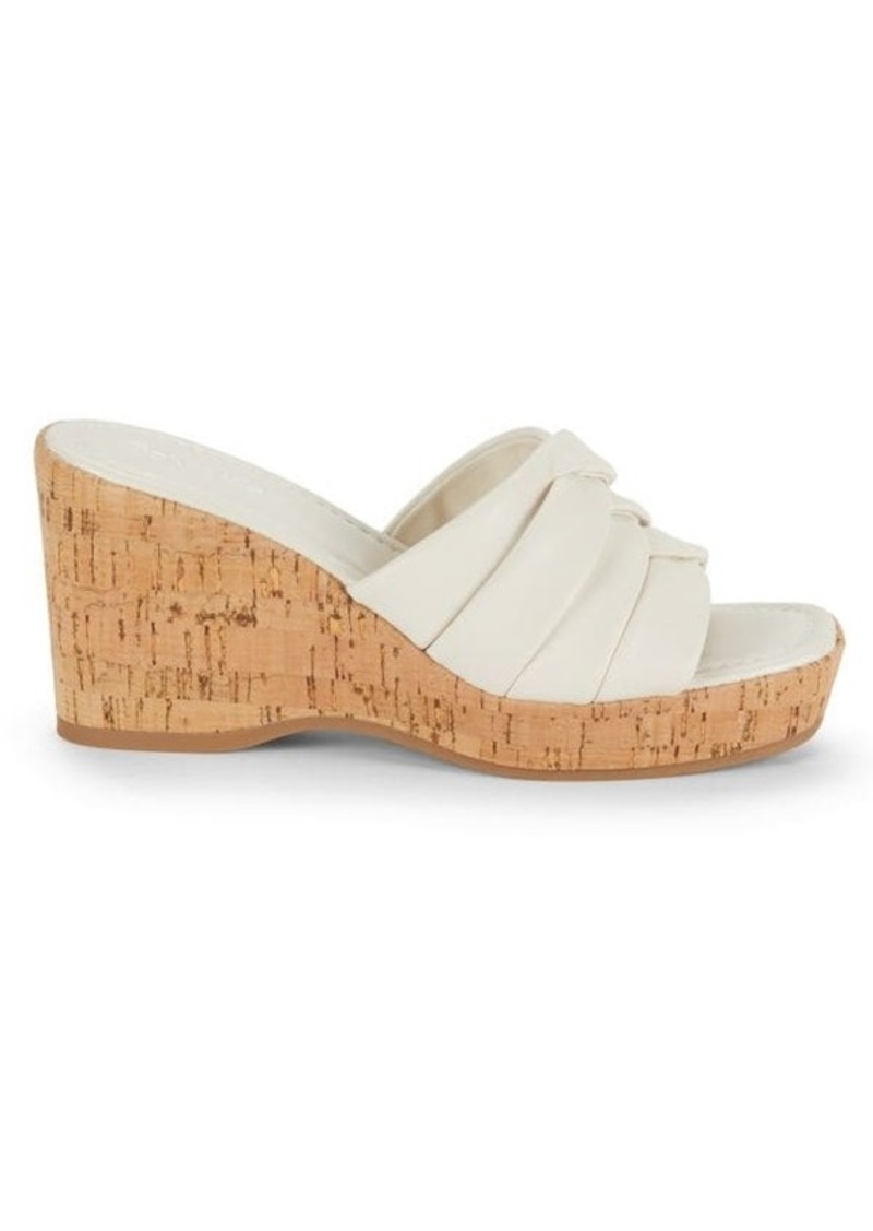 Calvin Klein Kcheyla Pleated Wedge Heel Sandals