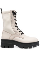 Calvin Klein lace-up leather combat boots