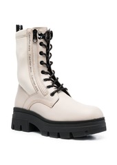 Calvin Klein lace-up leather combat boots