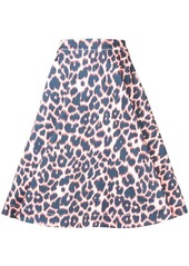 Calvin Klein leopard print full skirt