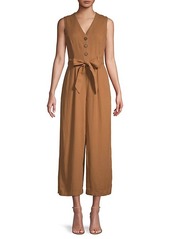Calvin Klein ​Linen-Blend Belted Jumpsuit